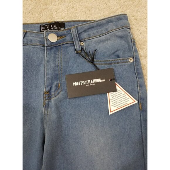 KIM ~PrettyLittleThing ~Women's Size 4(US) 8(UK)~Blue Slim Leg Stretch Jeans NWT - Picture 8 of 12